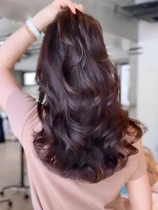 ロング カラー ヘアアレンジ 垢抜け透明感カラー 指名No.1shunのヘアスタイル