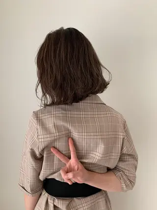 ミディアム カラー 縮毛矯正/髪質改善 /韓国風　山川春輝のヘアスタイル