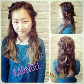 ミディアム カラー ヘアアレンジ la fith所属・rico_by ヘアとアイブロウのヘアスタイル