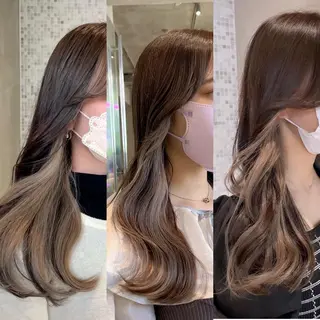 ロング カラー 韓国ヘア/耳ツボジュ エリー♡ayumuのヘアスタイル