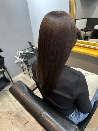 ロング カラー 渡辺俊介 暗髪カラー /美髪矯正/髪質改善のヘアスタイル