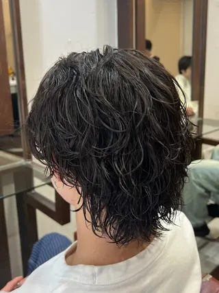 ミディアム パーマ メンズ 湘南のパーマ職人 🔥清水琉葵🔥のヘアスタイル