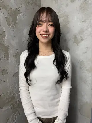 セミロング 岩間 萌々果/eimのヘアスタイル