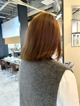 ミディアム 赤み消しカラー✳️ 井上明日翔💫のヘアスタイル