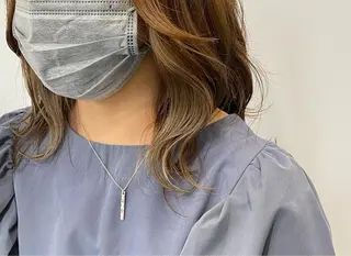 ミディアム 透明感ワンカラー梅田 ダブルカラー/川上のヘアスタイル