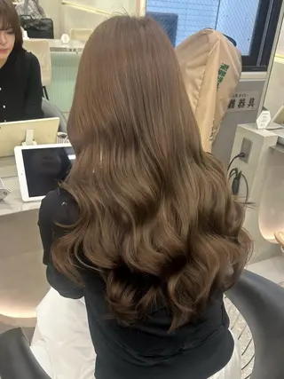 セミロング カラー ヘアアレンジ fumika🎀 ベージュのヘアスタイル