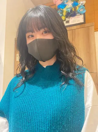 セミロング カラー ヘアアレンジ パーマ指名No1 /namiのヘアスタイル