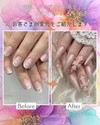 ネイル 長さ出し短時間施術 ご希望の方オススメのネイルデザイン