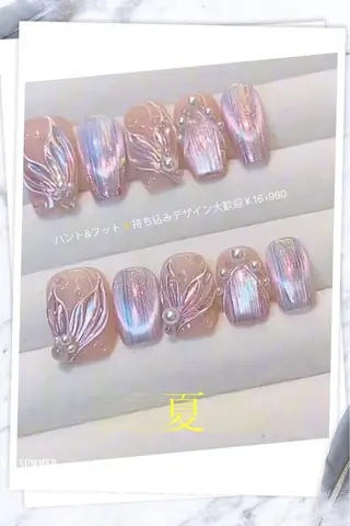 ネイル ラベンダー💖日暮里 ルル💖ネイルのネイルデザイン