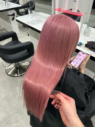 ロング カラー エフェクトブリーチ／ レイヤーカット／翔のヘアスタイル