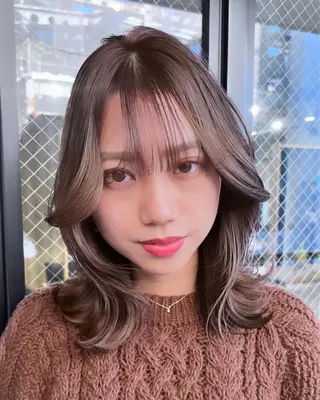 ミディアム カラー パーマ ヘアアレンジ メンズ キッズ ネイル マツエク・マツパ アイブロウ foi. フォワ所属・🇰🇷韓国トレンド ヘア🇰🇷高田のヘアスタイル