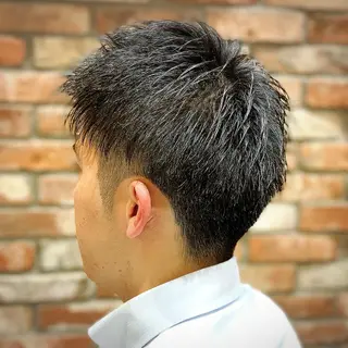 ショート メンズ HIROGINZAプレミアムバーバー赤坂店所属・田中 千恩のヘアスタイル
