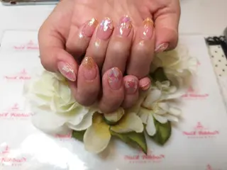 ネイル ネイルリボン 受付スタッフのネイルデザイン