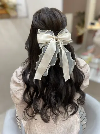 ロング ヘアアレンジ 新宿/韓国ヘア 中明度カラー/かやのヘアスタイル