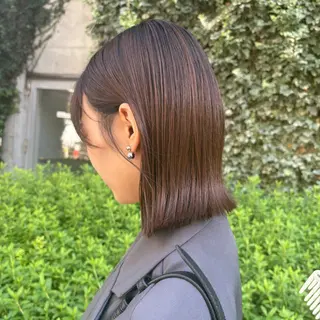 ミディアム 暖色/ボブ/吉岡美音 GIEN NU茶屋町のヘアスタイル