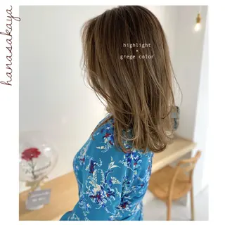 ミディアム カラー 平田 健一のヘアスタイル