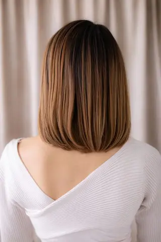 ミディアム カラー パーマ 棚村 竜太のヘアスタイル