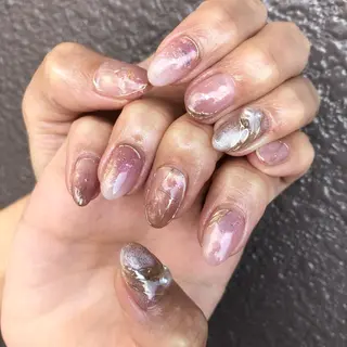 ロング カラー ヘアアレンジ キッズ ネイル マツエク・マツパ 福田 加奈のネイルデザイン