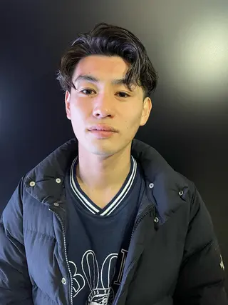 パーマ メンズ スパイキーパーマ 柏NO1 藤本葉のヘアスタイル