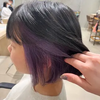 ミディアム カラー 巖本 真希のヘアスタイル