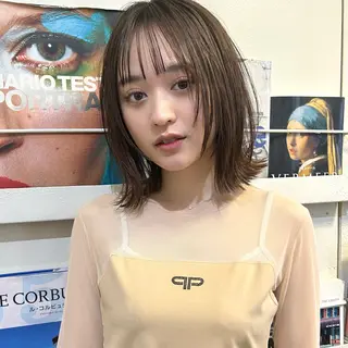 ミディアム カラー MINX aoyama所属・似合わせボブ/縮毛 矯正/りょうたのヘアスタイル