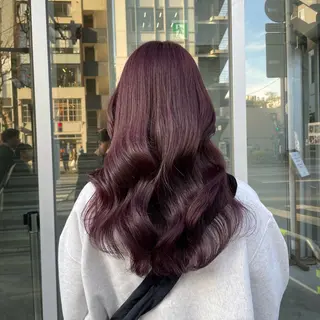 セミロング カラー 大人っぽ♡上品な暖色 ♡ブリーチなし♡のヘアスタイル