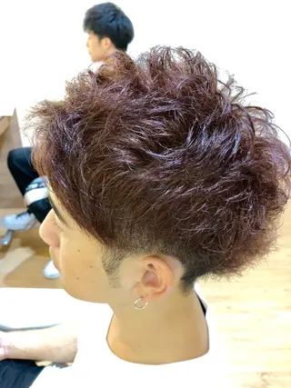 ショート カラー パーマ メンズ メンズカット 三村洸斗のヘアスタイル