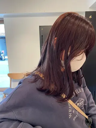 セミロング カラー SALOWIN下北沢所属・hazuki 🌝のヘアスタイル