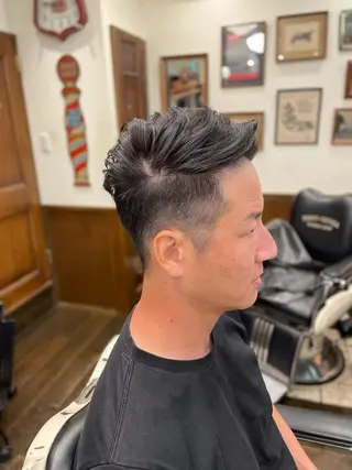 ショート カラー パーマ メンズ カット指名No1漆原 聡のヘアスタイル