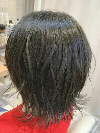 カラー ブリーチなしWカラー /酸性ストレート河本のヘアスタイル