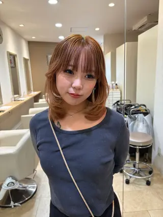 ミディアム あいり 福岡美容師のヘアスタイル