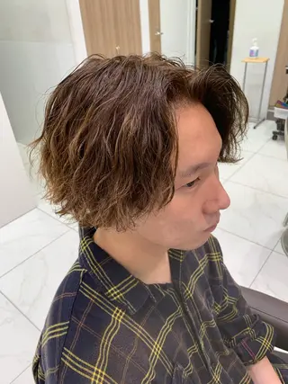 ミディアム メンズ 奈良崎 和弘のヘアスタイル