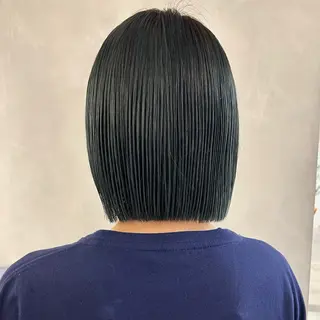 ショート カラー 切りっぱなしBOB 職人💜Anzuのヘアスタイル