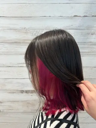ミディアム カラー 髪質改善/縮毛矯正 ツヤ髪🩷さつきのヘアスタイル