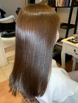 ミディアム 縮毛矯正/髪質改善/ クロサカ ユウナのヘアスタイル