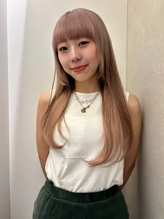 ロング ハイトーン/レイヤー nail 百咲💌のヘアスタイル