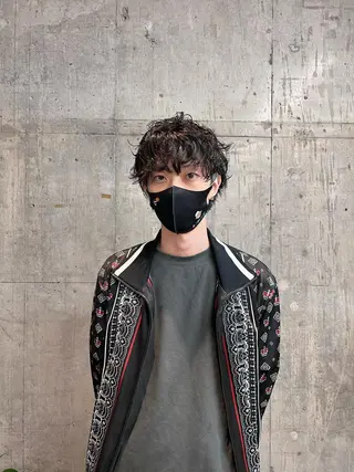 ミディアム カラー パーマ メンズ メンズパーマ /SUNAOのヘアスタイル