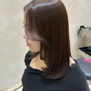 セミロング りほ/顔周りカット/ レイヤーカットのヘアスタイル