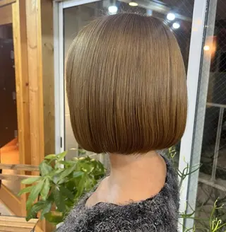 ショート まろみ暖色×ボブ ×chia🕯のヘアスタイル