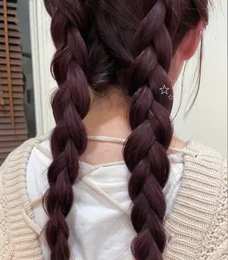 ロング カラー ヘアアレンジ 🍒暖色カラー🍒 渋谷/YUUのヘアスタイル