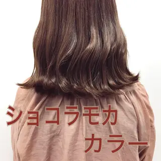 セミロング カラー HARUNA🤍 大人ショートヘアのヘアスタイル
