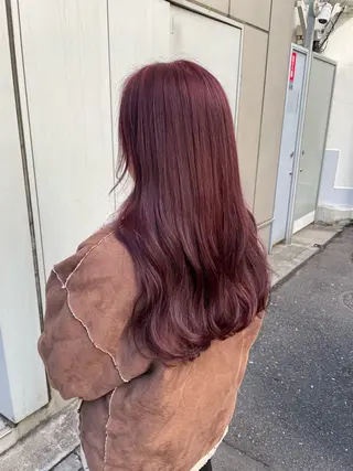 セミロング カラー 大人っぽ♡上品な暖色 ♡ブリーチなし♡のヘアスタイル