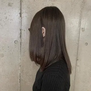 セミロング カラー 二宮 早智子のヘアスタイル