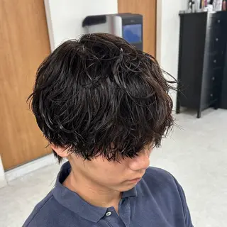 パーマ メンズ カズキ🌼曲がる縮毛 /くせ毛パーマのヘアスタイル