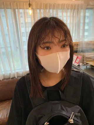 セミロング パーマ 安村 美奈のマツエク・マツパデザイン