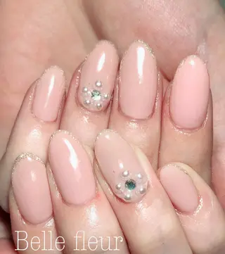 セミロング ネイル Belle fleurのネイルデザイン