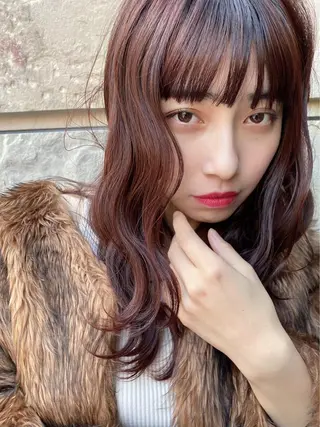 セミロング 新宿/韓国レイヤー/ 顔周りカット松本美晴のヘアスタイル