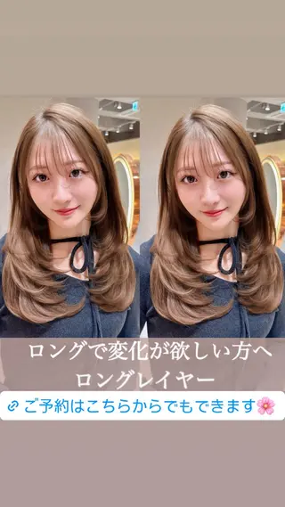 ロング カラー レイヤー❣️縮毛矯正 川村利幸のヘアスタイル