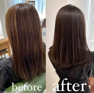 ミディアム カラー eins.hair所属・過去一の柔髪ヘア 🌿einshairのヘアスタイル