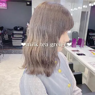 ミディアム カラー ヘアアレンジ メンズ キッズ お悩み解決美容師 💐AMIのヘアスタイル